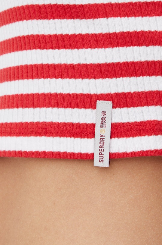 Superdry top din bumbac W6011296A.6XF rosu