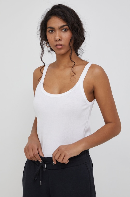 Pamučni top United Colors of Benetton pamuk bijela 3GA2E8397.101