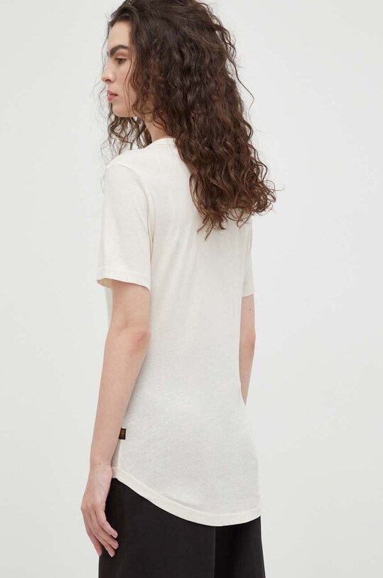 Odzież G-Star Raw t-shirt bawełniany D21226.4107 beżowy