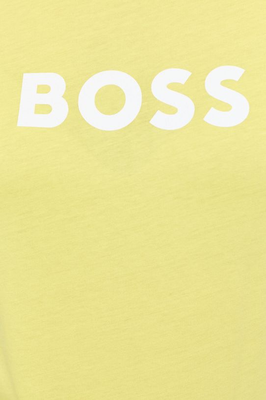 Βαμβακερό μπλουζάκι BOSS 50468356 κίτρινο