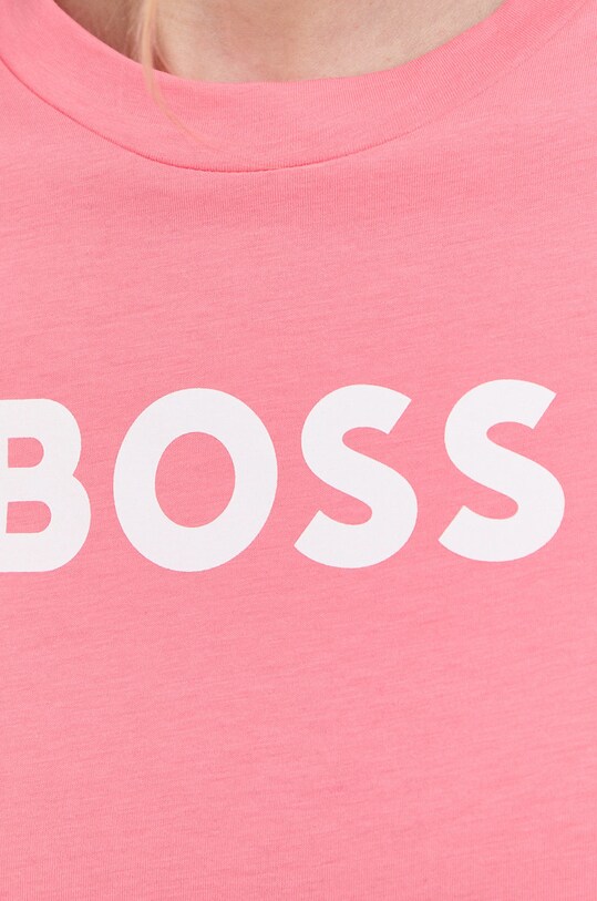 Bavlněné tričko BOSS 50468356 růžová