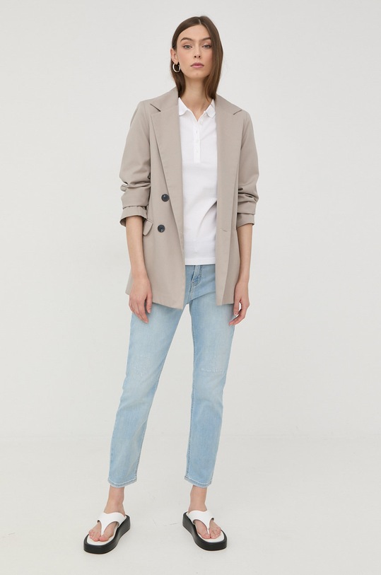 BOSS tricou din bumbac 50475176 alb SS22