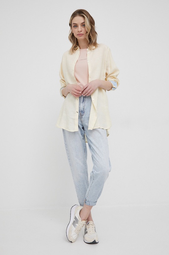 Calvin Klein tricou K20K203754.PPYY bej SS22