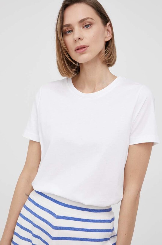 Памучна тениска Calvin Klein стандартна бял K20K204353.PPYY