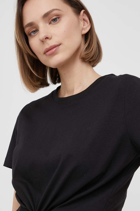 Calvin Klein t-shirt bawełniany czarny K20K204353.PPYY