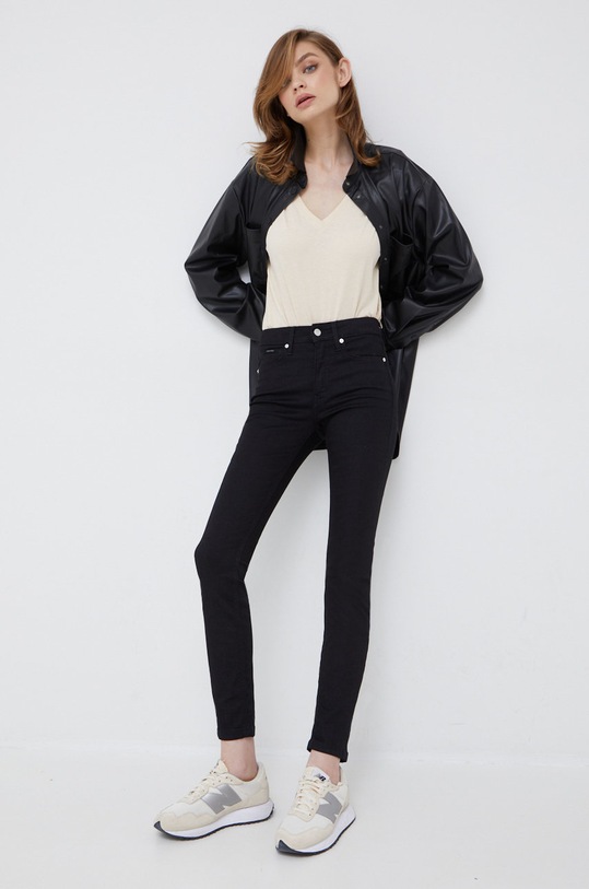 Calvin Klein t-shirt bawełniany K20K204357.PPYY beżowy AW22