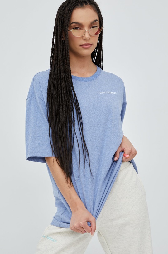 New Balance tricou WT21558NHR WT21558NHR albastru SS22