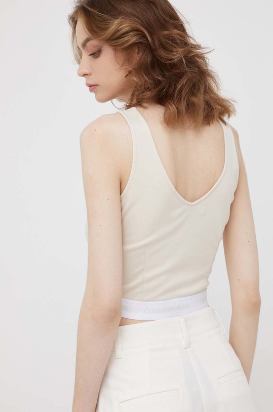 Odzież Calvin Klein Jeans top J20J218278.PPYY J20J218278.PPYY beżowy