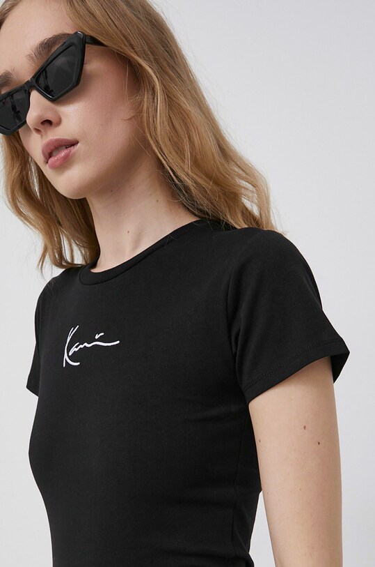 Karl Kani T-shirt Z elastanom črna KKWQ22002BLK
