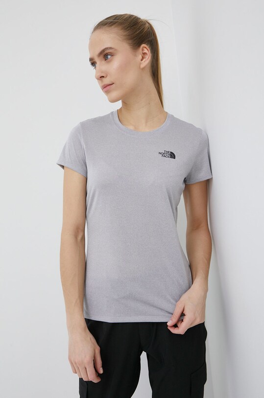 The North Face tricou sport Reaxion melanj gri NF00CE0TDYX1