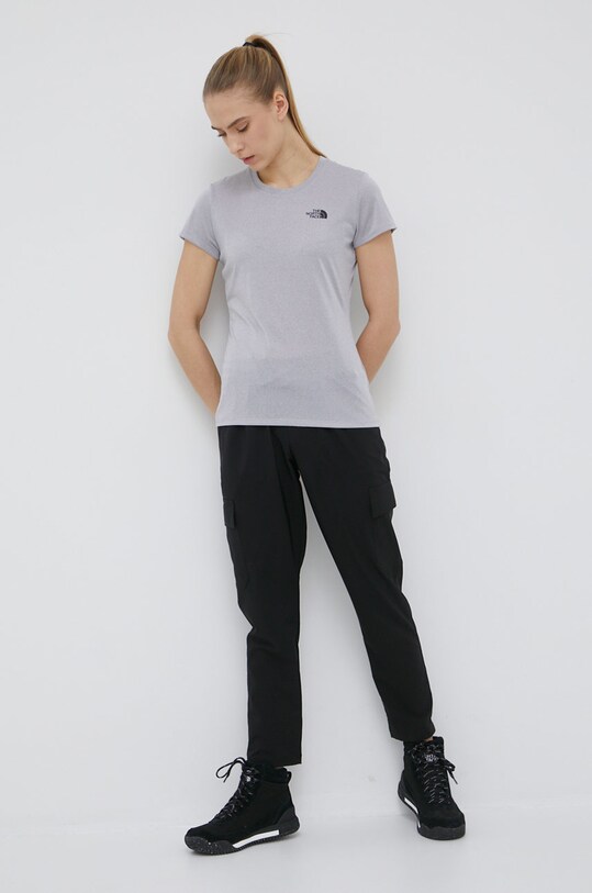 The North Face tricou sport Reaxion NF00CE0TDYX1 gri SS22