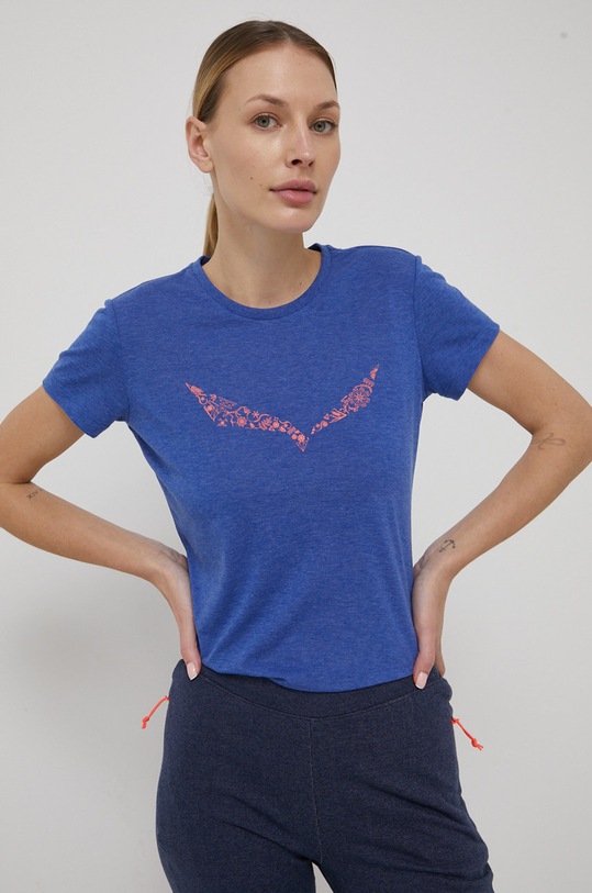 Salewa t-shirt sportowy Solid Dry pozostałe niebieski 00.0000027019
