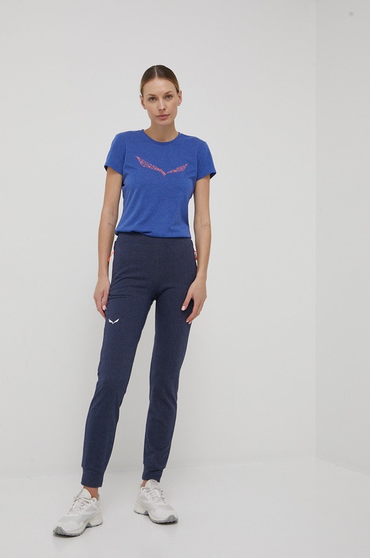 Salewa t-shirt sportowy Solid Dry 00.0000027019 niebieski SS24