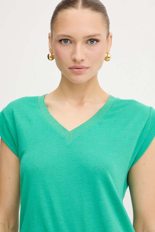 Morgan ľanové tričko tyrkysová 221.DAME