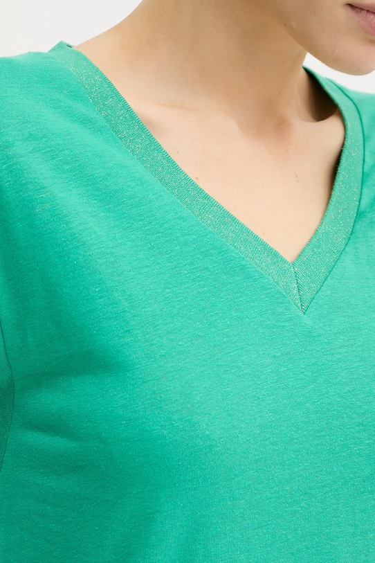 Morgan ľanové tričko 221.DAME tyrkysová