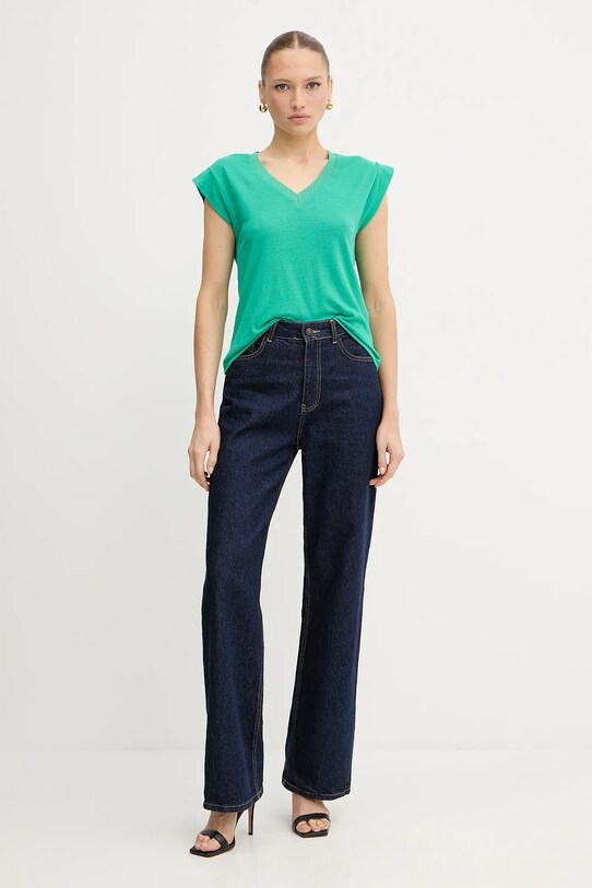 Morgan ленена тениска 221.DAME зелен SS25