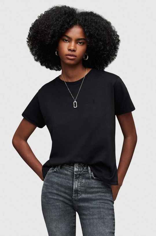 AllSaints t-shirt in cotone cotone nero WM248W