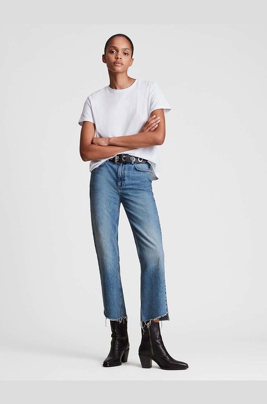 Oblačila AllSaints bombažna majica WM248W bela