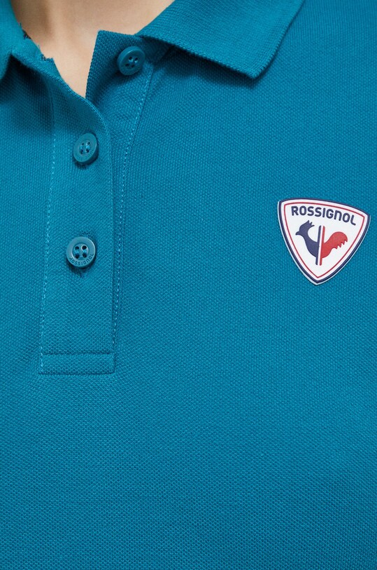 Бавовняна футболка Rossignol RLKWY02 бірюзовий