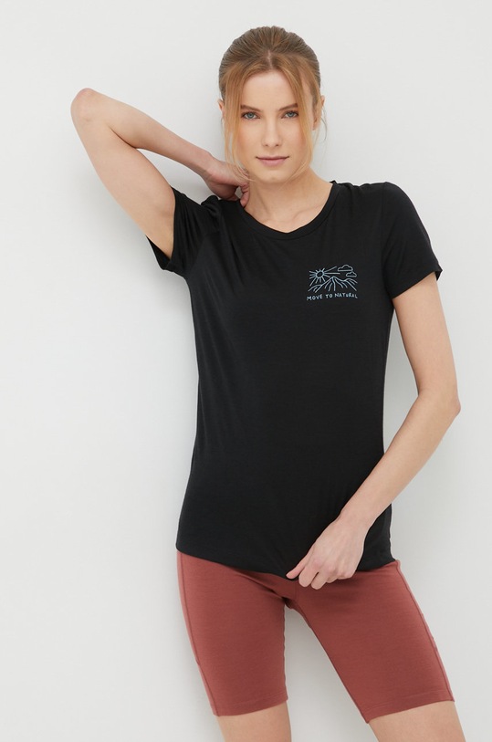 Sportovní tričko Icebreaker Tech Lite Ii kulatý černá IB0A56DS001