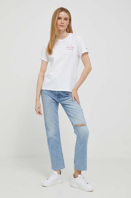 MC2 Saint Barth tricou din bumbac EMI0001 alb AA00