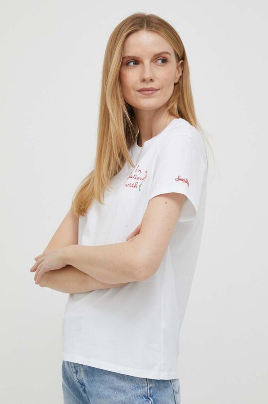 MC2 Saint Barth tricou din bumbac alb EMI0001