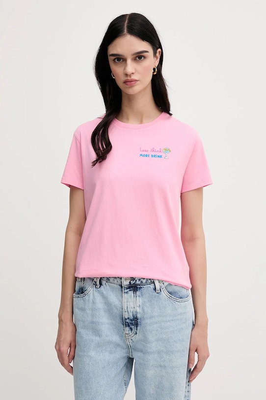 MC2 Saint Barth tricou din bumbac roz EMI0001