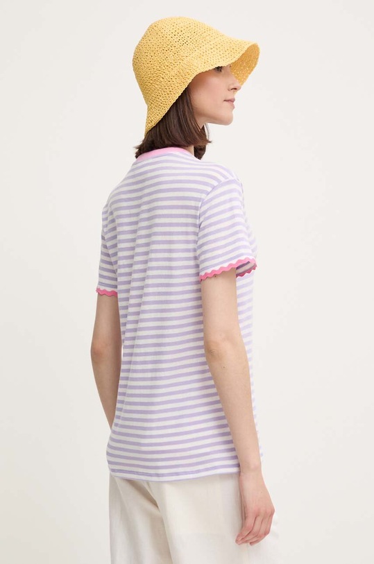 Odzież MC2 Saint Barth t-shirt bawełniany EMI0001 fioletowy