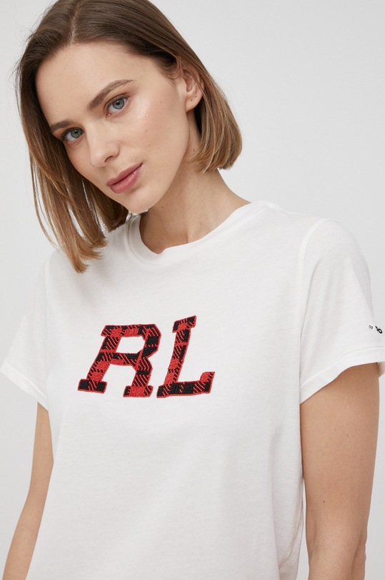 Bavlněné tričko Polo Ralph Lauren béžová 211846856001