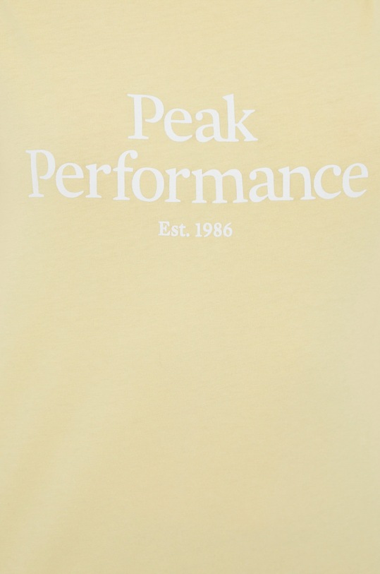 Bavlněné tričko Peak Performance G77280190 žlutá