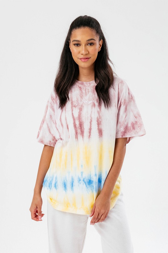 Bavlněné tričko Hype kulatý růžová ZVLR.482