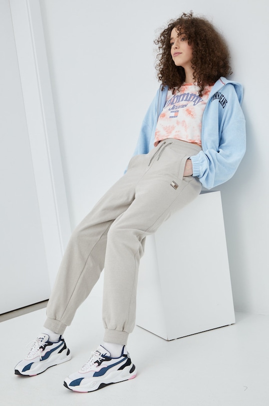 Tommy Jeans tricou din bumbac DW0DW12728.PPYY roz SS22