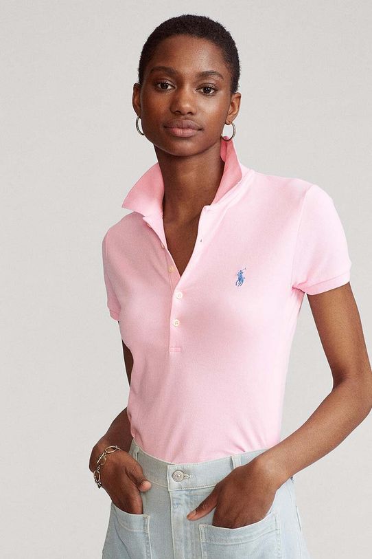 Поло Polo Ralph Lauren slim розовый 211870245013