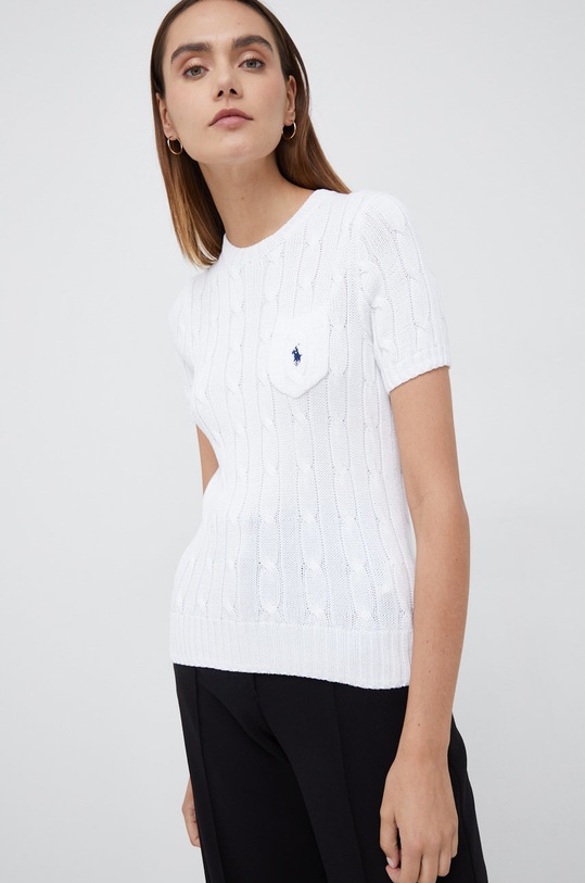 Polo Ralph Lauren sweter bawełniany biały 211743311012