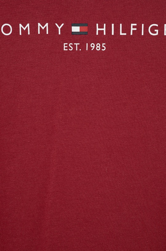 Dziewczynka Tommy Hilfiger t-shirt bawełniany dziecięcy KG0KG05242.PPYY bordowy