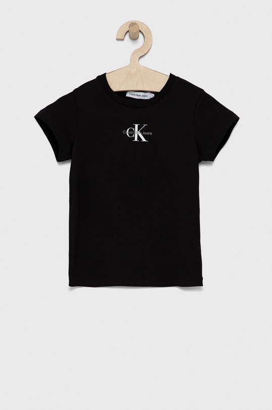 Calvin Klein Jeans gyerek pamut póló pamut fekete IG0IG01470.PPYY