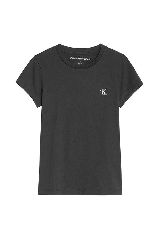 Calvin Klein Jeans T-shirt bawełniany dziecięcy (2-pack) IG0IG01258.PPYY IG0IG01258.PPYY czarny SS22