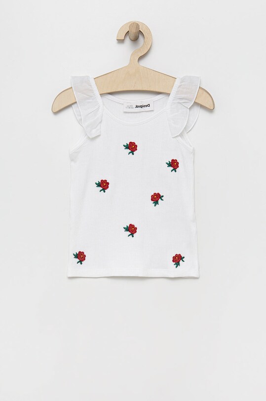 Desigual top dziecięcy 22SGTK16 22SGTK16 biały SS22
