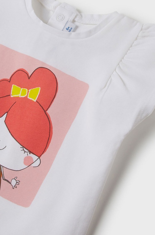 Dziewczynka Mayoral T-shirt bawełniany dziecięcy 1023.4D.BABY pomarańczowy