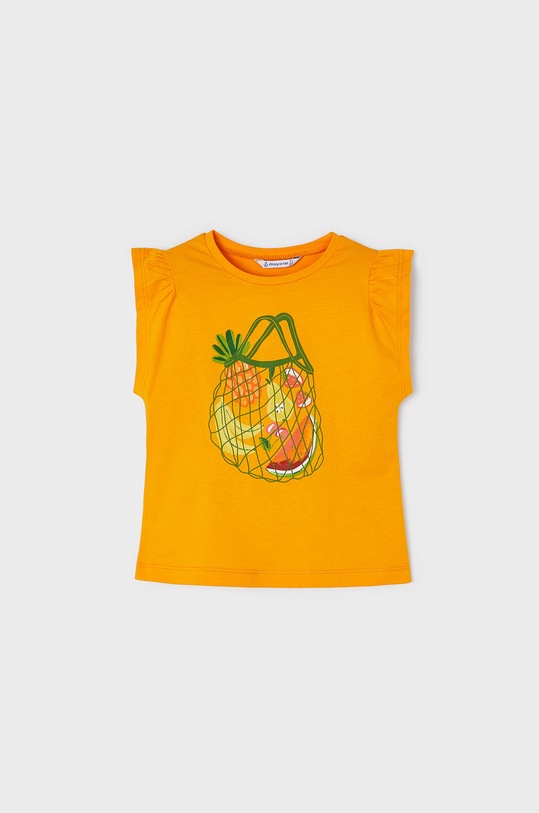 Mayoral tricou de bumbac pentru copii print portocaliu 3053.6P.MINI