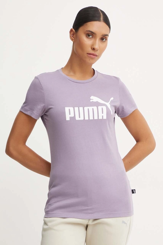 Dječja pamučna majica kratkih rukava Puma ljubičasta 586775