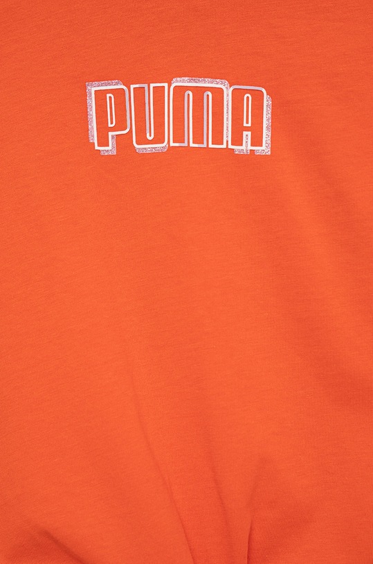 Dziewczynka Puma t-shirt bawełniany dziecięcy 846949 846949 pomarańczowy