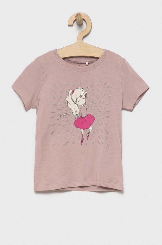 Name it Tricou de bumbac pentru copii print roz 13198381.VioletIce