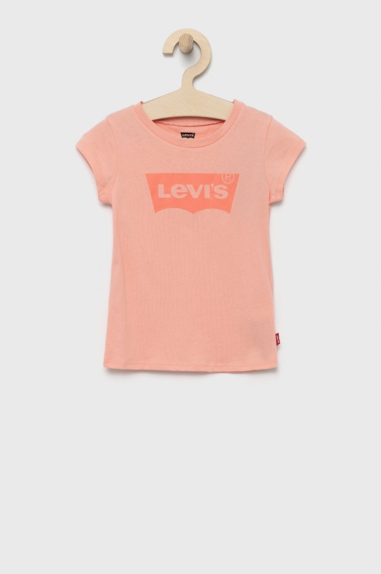 Levi's t-shirt bawełniany dziecięcy nadruk różowy 3E4234.G