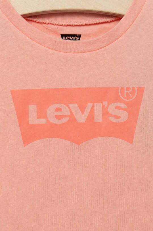 Dziewczynka Levi's t-shirt bawełniany dziecięcy 3E4234.G różowy