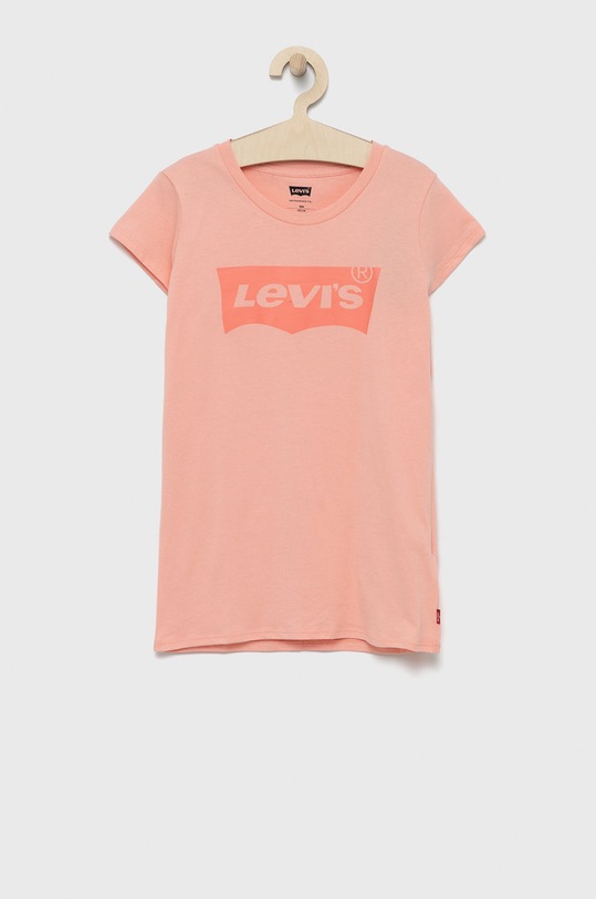 Levi's t-shirt bawełniany dziecięcy nadruk różowy 4E4234.G