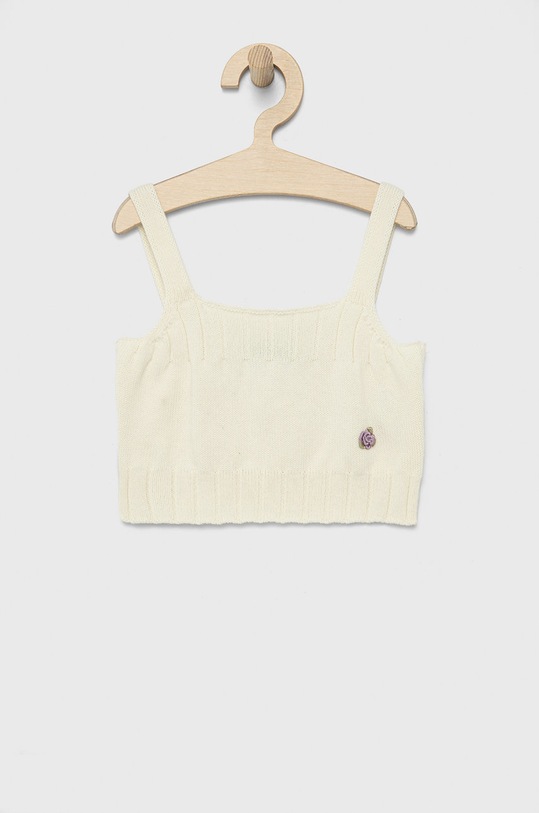 Дитячий бавовняний топ United Colors of Benetton бавовна білий 105FCH001.G