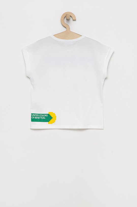 United Colors of Benetton t-shirt bawełniany dziecięcy 3096C103I.G biały SS22