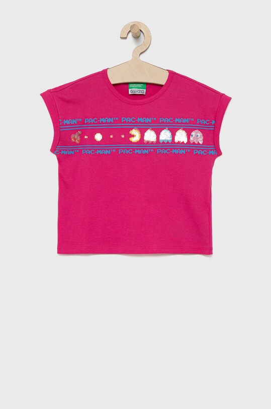 Дитяча бавовняна футболка United Colors of Benetton бавовна рожевий 3096C103I.G