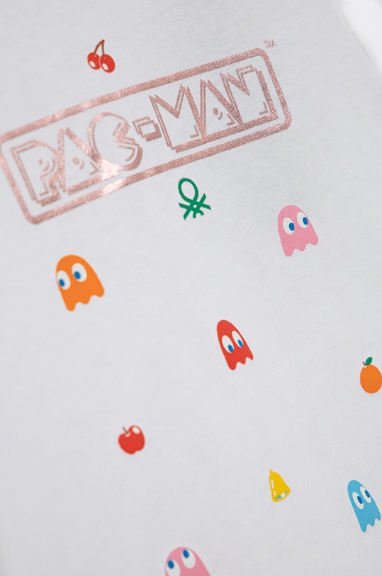 Dziewczynka United Colors of Benetton t-shirt bawełniany dziecięcy 3096G102J.P biały